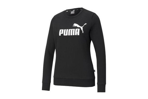 Damska bluza z okrągłym dekoltem Essentials z logo PUMA Light Gray Heather. Czarne bluzy sportowe damskie Puma, s, bez wzorów, z materiału, bez ramiączek, długie, bez kaptura. Za 217.80 zł.
