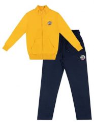 Bluza z zamek błyskawiczny na czas wolny. Niebieskie bluzy bez kaptura męskie LEONE 1947 APPAREL, z dresówki. Za 273.65 zł.