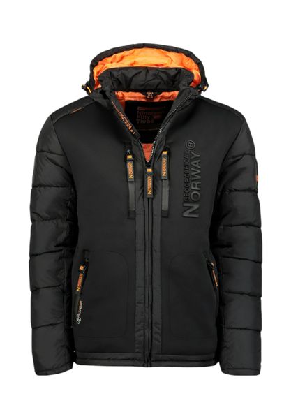 Geographical Norway BEACHWOOD – męska kurtka softshell, czarna/pomarańcz. Brązowe kurtki męskie Geographical Norway, na wiosnę, m, bez wzorów, z elastanu, eleganckie, bez kaptura. Za 269.00 zł.