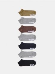 Prążkowane skarpetki 7 pack - wielobarwny. Skarpetki męskie Sinsay, bez wzorów, prążkowane. Za 19.99 zł.