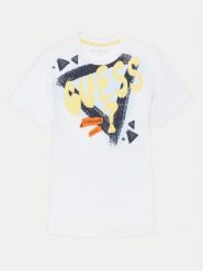 Guess T-Shirt L5GI00 K8HM4 Biały Regular Fit. Białe t-shirty chłopięce Guess, z aplikacjami, z bawełny, bez ramiączek. Za 59.99 zł.