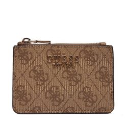 Portfel Guess. Brązowe portfele damskie Guess, z aplikacjami. Za 219.99 zł.