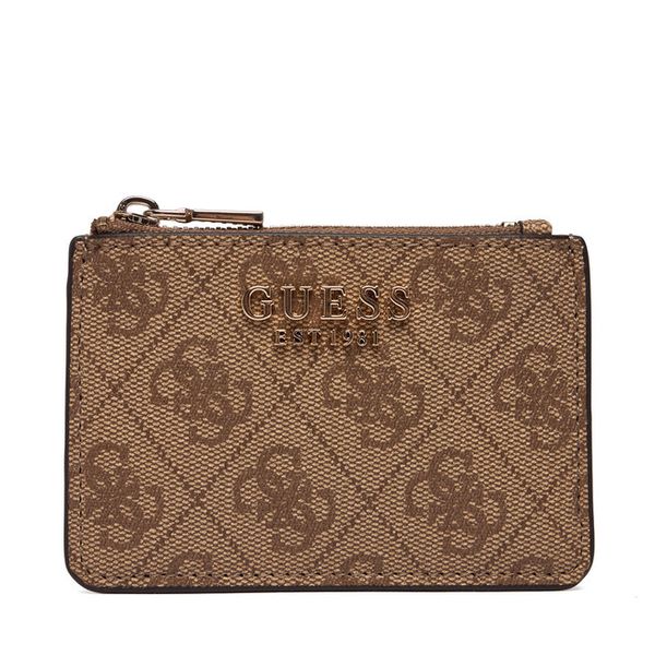 Portfel Guess. Brązowe portfele damskie Guess, z aplikacjami. Za 219.99 zł.