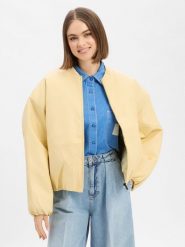 Another Cotton Lab Bluza Kobiety Sztuczna skóra żółty, M. Żółte bluzy bez kaptura damskie Another Cotton Lab, m, ze skóry. Za 279.95 zł.