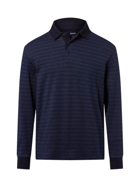 James Męska koszulka polo z długim rękawem Mężczyźni Bawełna niebieski w paski, L. Niebieskie koszulki męskie z długim rękawem James, l, z bawełny. Za 199.95 zł.