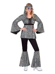 Carnival Party 3-częściowy kostium "Seventies" w kolorze srebrno-czarnym rozmiar: XXL. Szare stroje jednoczęściowe damskie Carnival Party, xxl, bez wzorów. Za 113.99 zł.