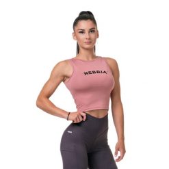 Tank Top treningowy damski NEBBIA Fit & Sporty. Czerwone topy sportowe damskie Nebbia, na zimę, xs, bez wzorów, z elastanu, bez ramiączek. Za 149.99 zł.