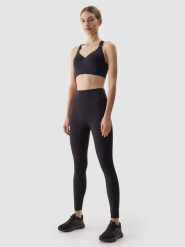 4F Legginsy treningowe szybkoschnące damskie - czarne M. Czarne legginsy damskie 4f, l, bez wzorów, z dzianiny. Za 149.99 zł.