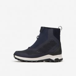 Buty turystyczne męskie Quechua SH900 Pro mountain Mid wodoodporne. Niebieskie buty trekkingowe męskie QUECHUA, na zimę, bez zapięcia, trekkingowe. Za 449.99 zł.