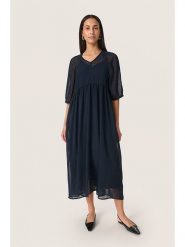 Soaked in Luxury Sukienka w kolorze granatowym rozmiar: L. Niebieskie sukienki damskie Soaked in Luxury, l, bez wzorów, bez kołnierzyka, bez ramiączek, midi, rozkloszowane. Za 173.99 zł.