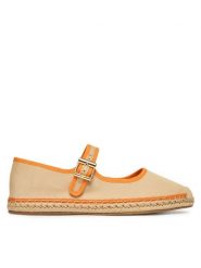 Tommy Hilfiger Espadryle Buckle Maryjane Espadrille FW0FW09239 Beżowy. Brązowe espadryle damskie Tommy Hilfiger, bez wzorów, z materiału, bez obcasa. Za 329.99 zł.