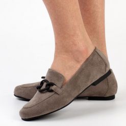 Szare zamszowe loafersy, mokasyny damskie La.Fi 020g-su. Szare mokasyny damskie La.Fi, z zamszu. Za 159.00 zł.