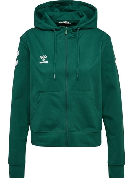 Damska bluza z kapturem zapinana na zamek Hummel Go 2.0 Chevron. Czerwone bluzy sportowe damskie HUMMEL, xl, bez wzorów, z bawełny, bez ramiączek, długie, z kapturem. Za 260.65 zł.