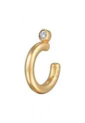 Elli Damski nausznik solitaire basic z kryształem z pozłacanego srebra próby 925 sterling silver Kolczyki 1 ct. Szare kolczyki damskie Elli, pozłacane. Za 177.64 zł.