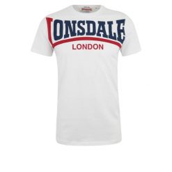 T-shirt o wąskim kroju Lonsdale Creation. Białe t-shirty męskie Lonsdale, bez wzorów, bez kołnierzyka. Za 164.50 zł.