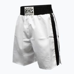 Spodenki bokserskie męskie Cleto Reyes Satin Boxing. Białe szorty męskie CLETO REYES, bez kołnierzyka. Za 299.99 zł.