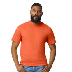 Koszulka Unisex Dla Dorosłych Softstyle Midweight. Brązowe bluzki damskie Gildan, m, bez wzorów, sportowe, bez kołnierzyka, bez ramiączek. Za 33.99 zł.
