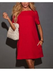 Milan Kiss Sukienka w kolorze czerwonym rozmiar: XL. Czerwone sukienki damskie Milan Kiss, na co dzień, xl, bez wzorów, bez kołnierzyka, bez ramiączek, midi, proste. Za 165.99 zł.