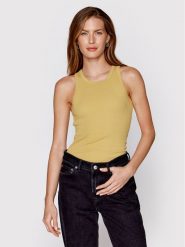 Samsøe Samsøe Top Alexo F00001111 Brązowy Slim Fit. Brązowe topy damskie Samsoe & Samsoe, s, bez wzorów, z bawełny, bez kołnierzyka. Za 179.99 zł.