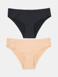 Bezszwowe figi 2 pack - kremowy. Białe figi damskie Sinsay, l, bez wzorów. Za 12.99 zł.