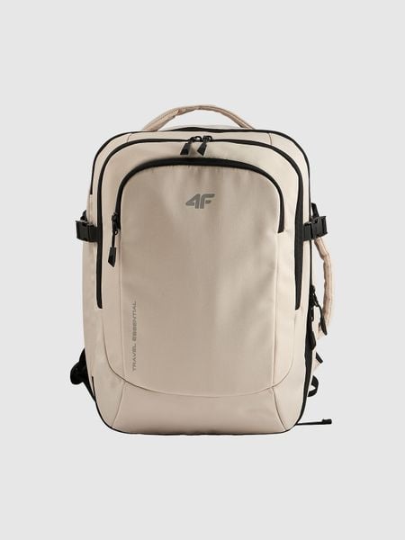 4F Plecak kabinowy (24 L) z kieszenią na laptop - beżowy Uniwersalny. Brązowe plecaki męskie 4f, bez wzorów. Za 179.99 zł.