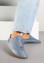 Niebieskie Tenisówki bez Zdobień z Ekoskóry Verillis. Niebieskie trampki i tenisówki damskie Renee, z aplikacjami, z jeansu. Za 74.99 zł.