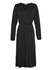 MOSS COPENHAGEN Sukienka "Joelina" w kolorze czarnym rozmiar: M/L. Czarne sukienki damskie MOSS COPENHAGEN, na co dzień, l, bez wzorów, z tkaniny, bez kołnierzyka, bez ramiączek, midi, proste. Za 193.24 zł.
