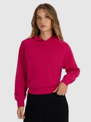 4F Bluza dresowa nierozpinana z modalem damska - różowa XL. Czerwone bluzy z kapturem damskie 4f, l, z dresówki. W wyprzedaży za 169.99 zł.
