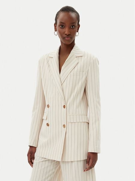 Fracomina Marynarka FR25SJ3003W761D4 Écru Slim Fit. Marynarki i żakiety damskie Fracomina, s, bez wzorów, z syntetyku. Za 389.99 zł.