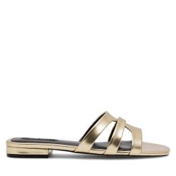 Klapki Nine West. Żółte klapki damskie Nine West, bez wzorów, bez obcasa. Za 179.99 zł.