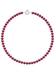 ATELIERS SAINT GERMAIN Naszyjnik perłowy w kolorze czerwonym - dł. 42 cm rozmiar: onesize. Czerwone naszyjniki damskie ATELIERS SAINT GERMAIN, srebrne. Za 730.99 zł.