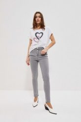 Jeansy push up szare. Szare jeansy damskie MOODO. W wyprzedaży za 38.99 zł.