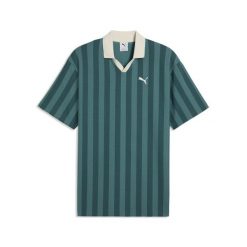 Męska koszulka polo PUMA Class Pinnacle o luźnym kroju PUMA. Szare koszulki polo męskie Puma, m, bez wzorów, bez ramiączek. Za 179.00 zł.