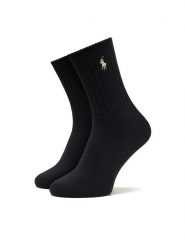 Polo Ralph Lauren Skarpety długie 455846847012 Czarny. Czarne skarpetki damskie Polo Ralph Lauren, bez wzorów, z bawełny. Za 79.99 zł.