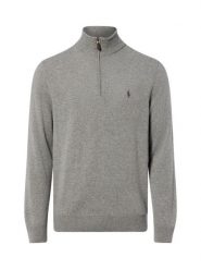 Polo Ralph Lauren sweter z wełny typu troyer Mężczyźni Wełna szary, S. Szare swetry męskie Polo Ralph Lauren, m, bez wzorów, z wełny, bez kołnierzyka. Za 1,199.95 zł.