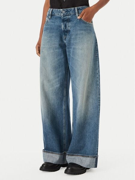 G-Star Raw Jeansy Roxx D28394-E358 Niebieski Loose Fit. Niebieskie jeansy damskie G-Star Raw. Za 398.99 zł.