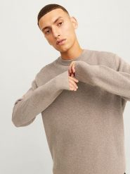 Jack & Jones Sweter "Milano" w kolorze beżowym rozmiar: XL. Brązowe swetry męskie Jack & Jones, xl, bez wzorów, bez kołnierzyka. Za 118.84 zł.