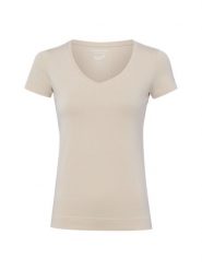 Marie Lund Koszulka Kobiety Bawełna beżowy, XL. Brązowe t-shirty damskie Marie Lund, xl, bez wzorów, z bawełny, bez kołnierzyka. Za 79.95 zł.