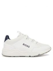 BOSS Sneakersy J52805 M Biały. Białe buty sportowe chłopięce Boss, z materiału, bez zapięcia. Za 649.99 zł.