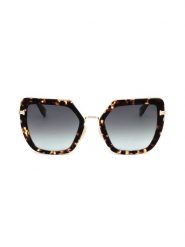 Marc Jacobs Damskie okulary przeciwsłoneczne w kolorze złoto-brązowo-granatowym rozmiar: 54. Brązowe okulary przeciwsłoneczne damskie MARC JACOBS. Za 355.78 zł.