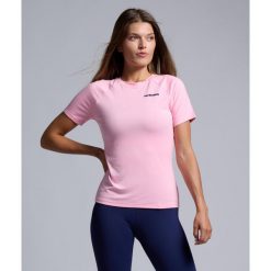 Koszulka do tenisa/padka damska ekologiczna. Czerwone bluzki damskie NORDICDOTS, bez wzorów, sportowe, bez kołnierzyka, bez ramiączek. Za 105.00 zł.