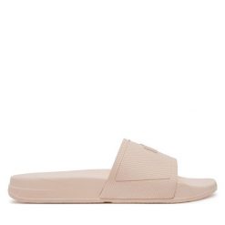 Klapki FitFlop. Czerwone klapki damskie FitFlop, bez wzorów, bez obcasa. Za 89.99 zł.