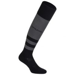 Skarpety do rugby R500 wysokie. Brązowe skarpetki damskie KIPSTA, bez wzorów, z elastanu. Za 29.99 zł.