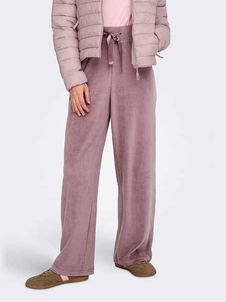 JDY Spodnie dresowe "Vida" w kolorze fioletowym rozmiar: S/L32. Różowe spodnie dresowe damskie JDY, l, bez wzorów, z bawełny. Za 57.20 zł.