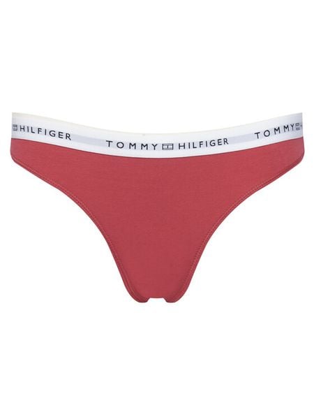 Tommy Hilfiger Stringi UW0UW05875 Różowy. Czerwone stringi damskie Tommy Hilfiger, l, bez wzorów, z bawełny. Za 49.99 zł.