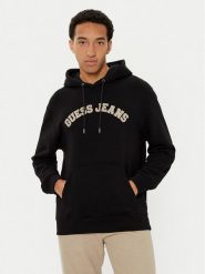 Guess Jeans Bluza M5RQ44 KCPR1 Czarny Regular Fit. Czarne bluzy bez kaptura męskie Guess Jeans, m, z bawełny. Za 219.99 zł.
