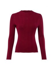 Marie Lund Damski sweter z koronkowej dzianiny Kobiety czerwony jednolity, S. Czerwone swetry klasyczne damskie Marie Lund, s, z dzianiny, bez kołnierzyka. Za 249.95 zł.