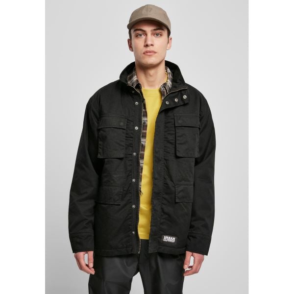 Kurtka Urban Classics Big M-65. Czarne kurtki męskie Urban Classics, m, bez wzorów, bez kaptura. Za 297.00 zł.