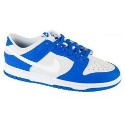 Trampki Męskie Skóra Niskie Dunk. Białe trampki i tenisówki męskie Nike, bez wzorów, z gumy, bez zapięcia. Za 479.99 zł.