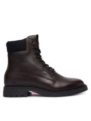 Tommy Hilfiger Kozaki Comfort Lwt Wrm Mx FM0FM05595 Brązowy. Brązowe buty zimowe męskie Tommy Hilfiger, ze skóry, bez zapięcia. Za 679.99 zł.